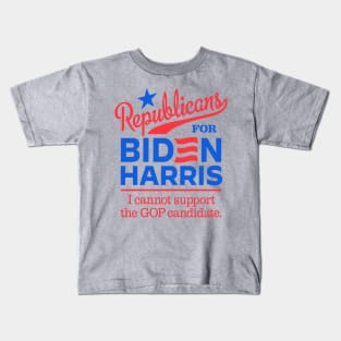 Republicans For Biden, I can't support the GOP candidate Kids T-Shirt
